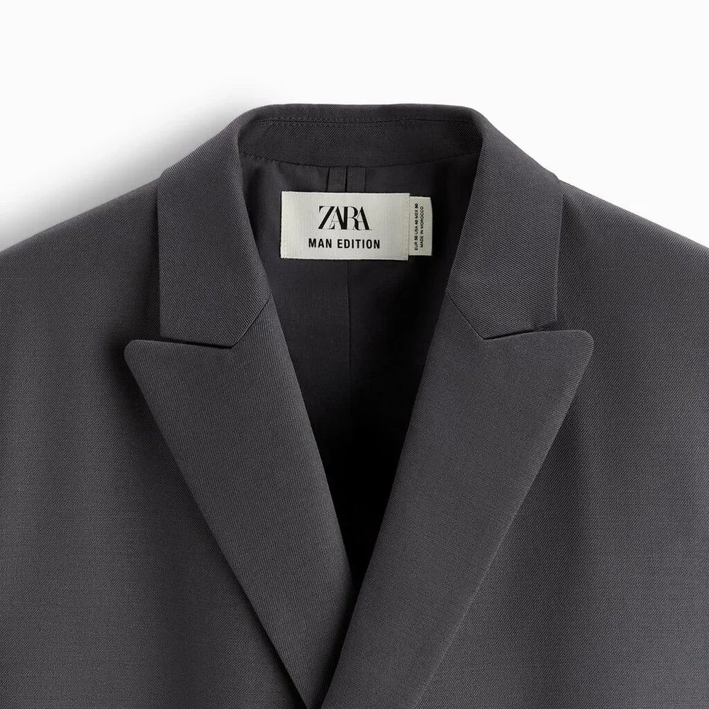 NWOT Zara Limited Edition Wool Blend Slim Fit Suit Blazer